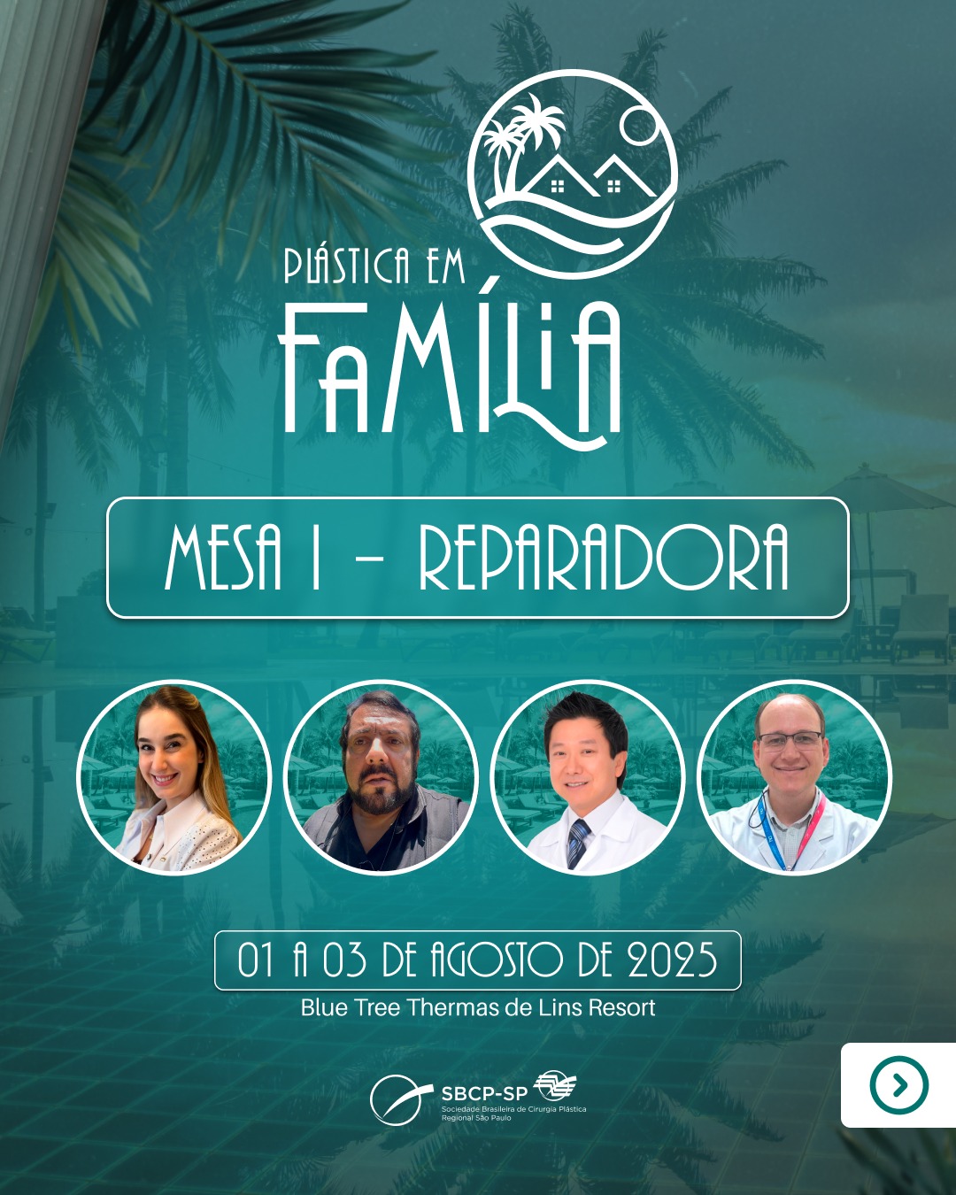 Aprofunde seu olhar técnico e humano com a mesa de Cirurgia Reparadora na Plástica em Família 20