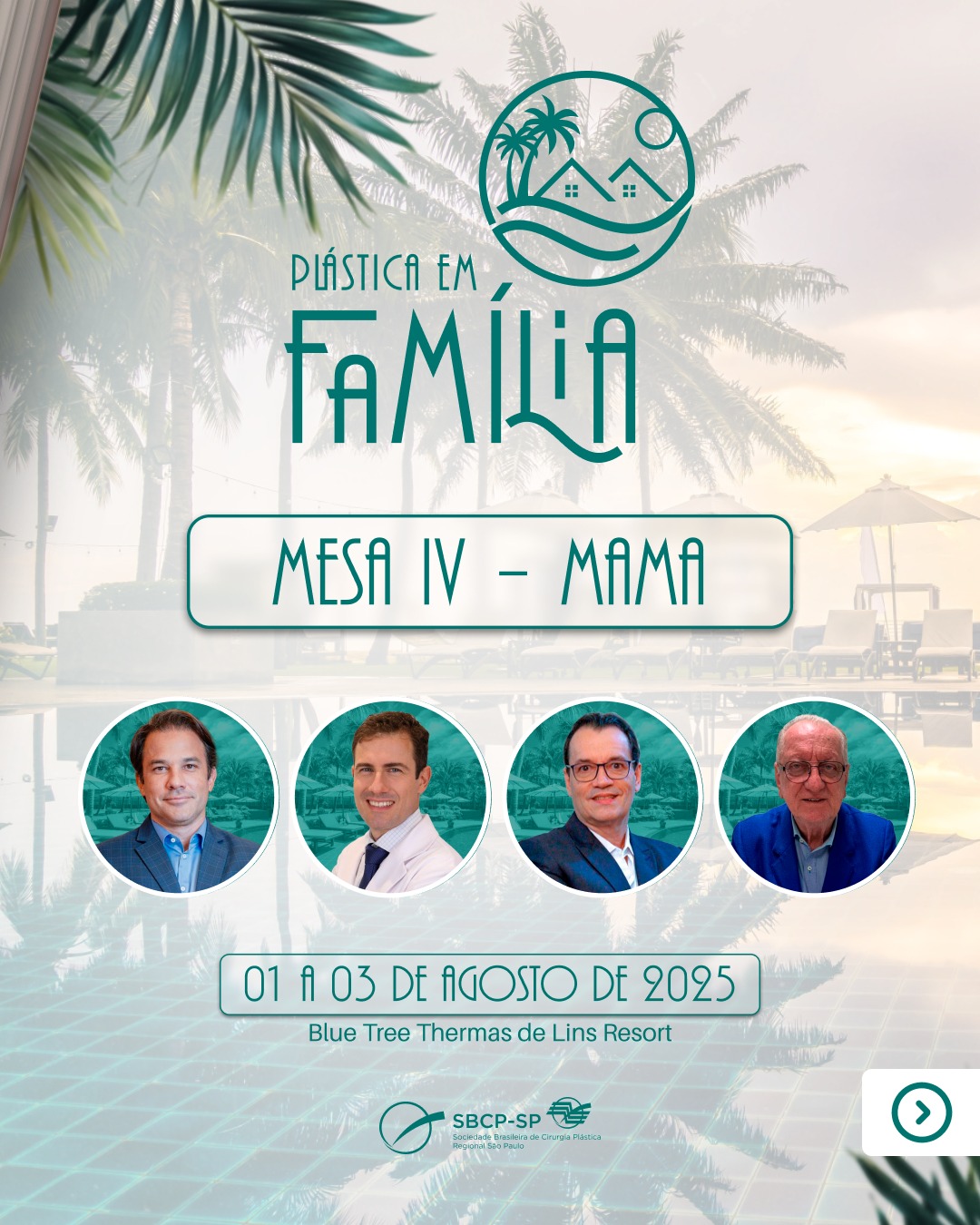 Aprofunde seus conhecimentos na mesa de Cirurgia de Mama durante a Plástica em Família 2025!Serã