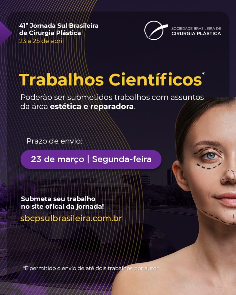 As inscrições para a 41ª Jornada Sul Brasileira de Cirurgia Plástica já estão abertas. Aproveite (3)