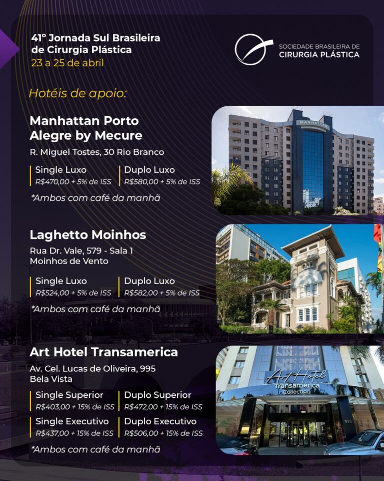 As inscrições para a 41ª Jornada Sul Brasileira de Cirurgia Plástica já estão abertas. Aproveite (4)